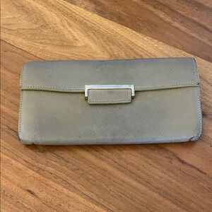 Yves Saint Laurent tan Leather Wallet